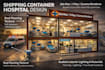 design photorealistic shipping container retail stores and houses