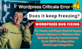 resolve wordpress problems, including errors, bugs, and CSS