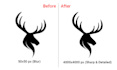 convert a high resolution image from a low resolution one