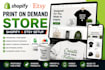 create shopify etsy print on demand store with printful printify gelato