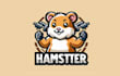 design high quality hamster mascot logo with creative concept