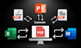 convert your files to word, excel, and powerpoint