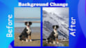 background removal and modification, image upscale