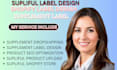 do supplement label dropshipping shopify store design supliful product label