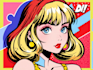 draw a retro pop art roy lichtenstein style