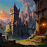 create professional fantasy landscape digital art