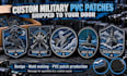 custom design tactical military mascot logo badge patch pins stickers