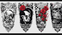 do premium trash polka design , sleeve tattoo