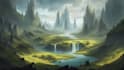 draw fantasy concept landscape illustrations