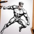 draw superhero action comic