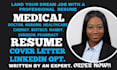 write medical, healthcare, surgeon, coder, pharmacy, nursing and doctor resume