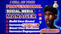 be your social media marketing manager and content creator