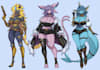 draw digital furry illustration, character concept art