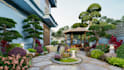 design japanese garden, zen garden, koi pond, rock garden, japanese landscape