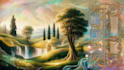 draw fantasy concept landscape illustrations