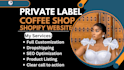 design coffee shop shopify store coffee website private label coffeedropshipping