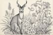 draw an animal and botanical illustration