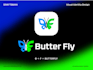 design modern and luxury butterfly logo