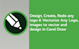 convert raster to vector, logo to coreldraw work file