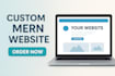 build a custom mern stack web app with react, node and mongodb