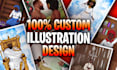 do custom african american character design and logo