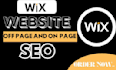 do wix off page local SEO optimization for google ranking