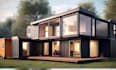 do 3d modeling for modular, trailer, container, shipping container home render