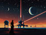 create star wars and sci fi illustration