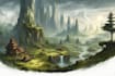 create fantasy landscape concept art