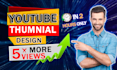 design attractive amazing youtube thumbnail