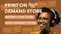 build shopify woocommerce print on demand store, printful printify, wordpress