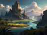 create fantasy landscape concept art