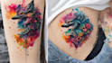 draw watercolor tattoo design