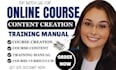 create ebook online course creation course content  training manual lesson plan