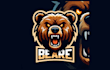 provide unique angry bear head mascot logo in one day