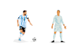 draw faceless minimalist sports illustration