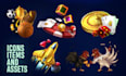 create 2d props, icons, objects, assets and game items