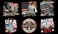 create american t shirt design within 12 hours