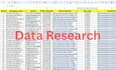 do web scraping, online research data mining,  and typing
