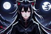draw dark anime style art illustration