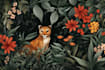 draw an animal and botanical illustration