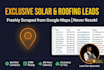 generate exclusive solar leads roofing leads via google maps scraping local SEO