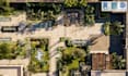 do backyard landscape design, garden, terrace, pool, patio and 3d rendering