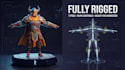 create game ready low poly 3d character model