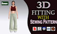 make sewing pattern with 3d fitting turntable image