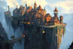 draw environment concept art, fantasy worlds