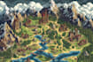 illustrate a custom fantasy map