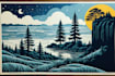 create a linocut illustration