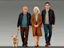 draw a vector art family portrait
