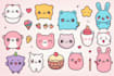 draw cute unique kawaii doodle art illustrations, icons